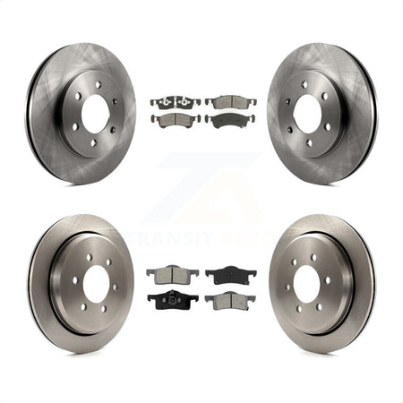 Front Rear Disc Brake Rotors And Semi-Metallic Pads Kit For Ford Expedition Lincoln Navigator K8S-100883 by Transit Auto