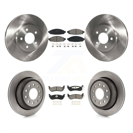 Front Rear Disc Brake Rotors And Semi-Metallic Pads Kit For 2003-2011 Lincoln Town Car Sedan K8S-100885 by Transit Auto