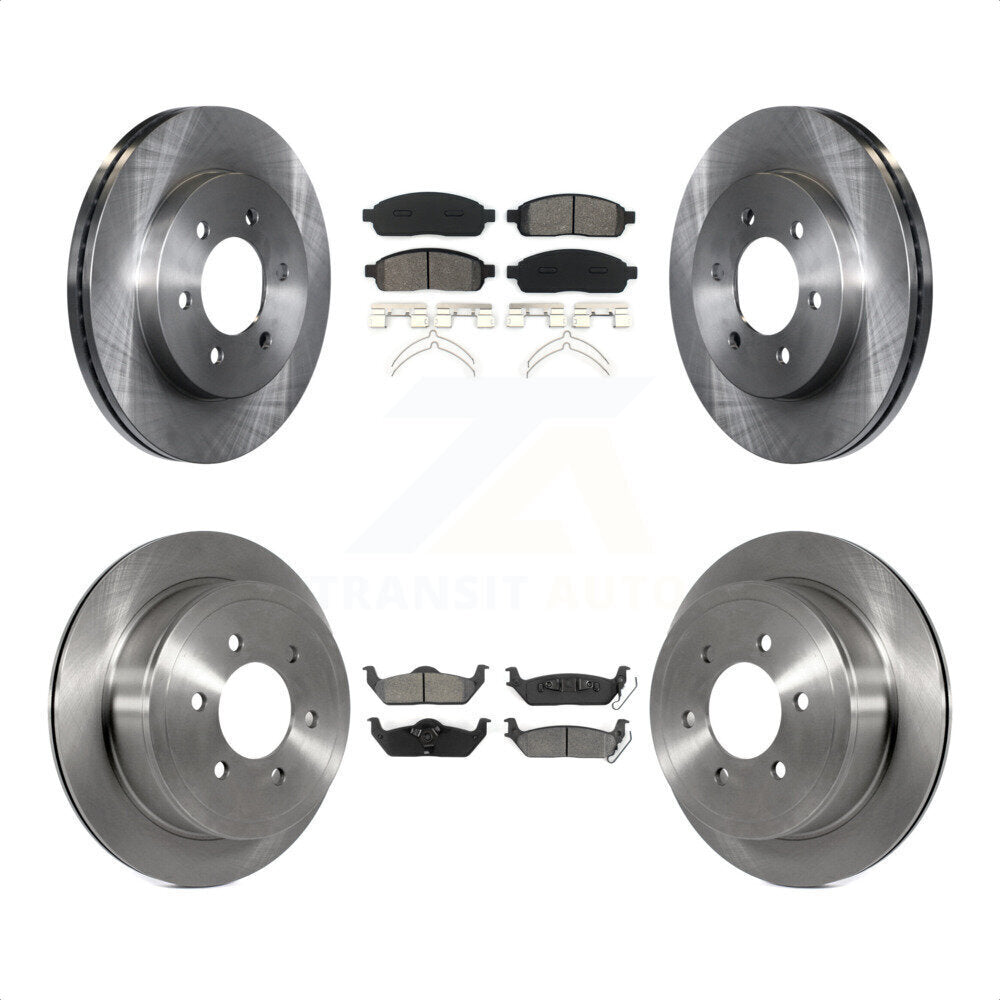 Front Rear Disc Brake Rotors And Semi-Metallic Pads Kit For Ford F-150 Lincoln Mark LT 4WD K8S-100889 by Transit Auto