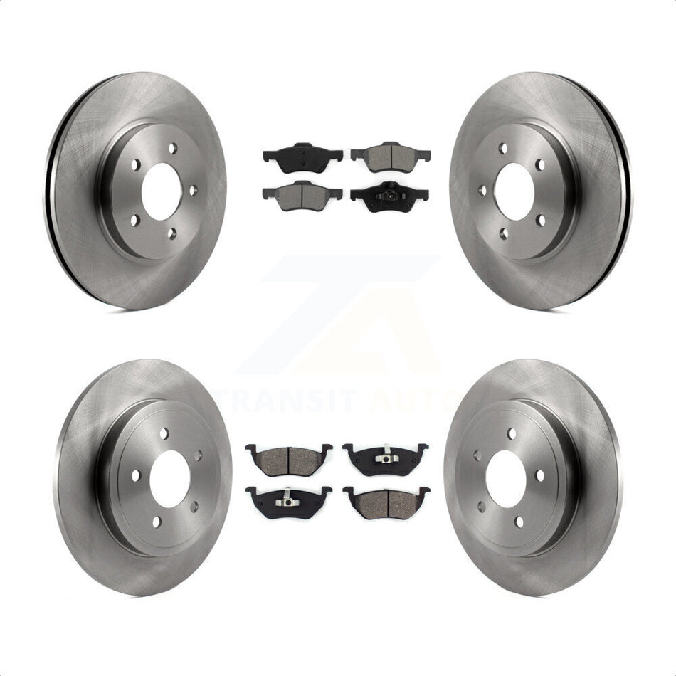 Front Rear Disc Brake Rotors And Semi-Metallic Pads Kit For Ford Escape Mercury Mariner Mazda Tribute K8S-100892 by Transit Auto