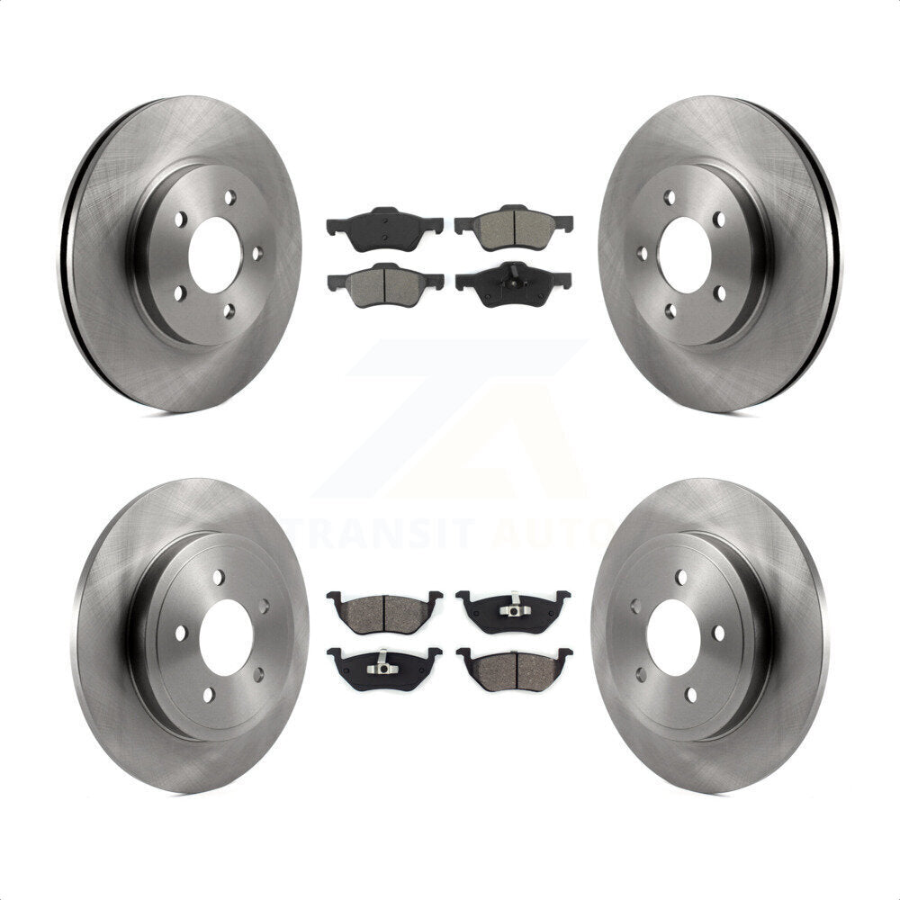 Front Rear Disc Brake Rotors And Semi-Metallic Pads Kit For Ford Escape Mercury Mariner K8S-100893 by Transit Auto