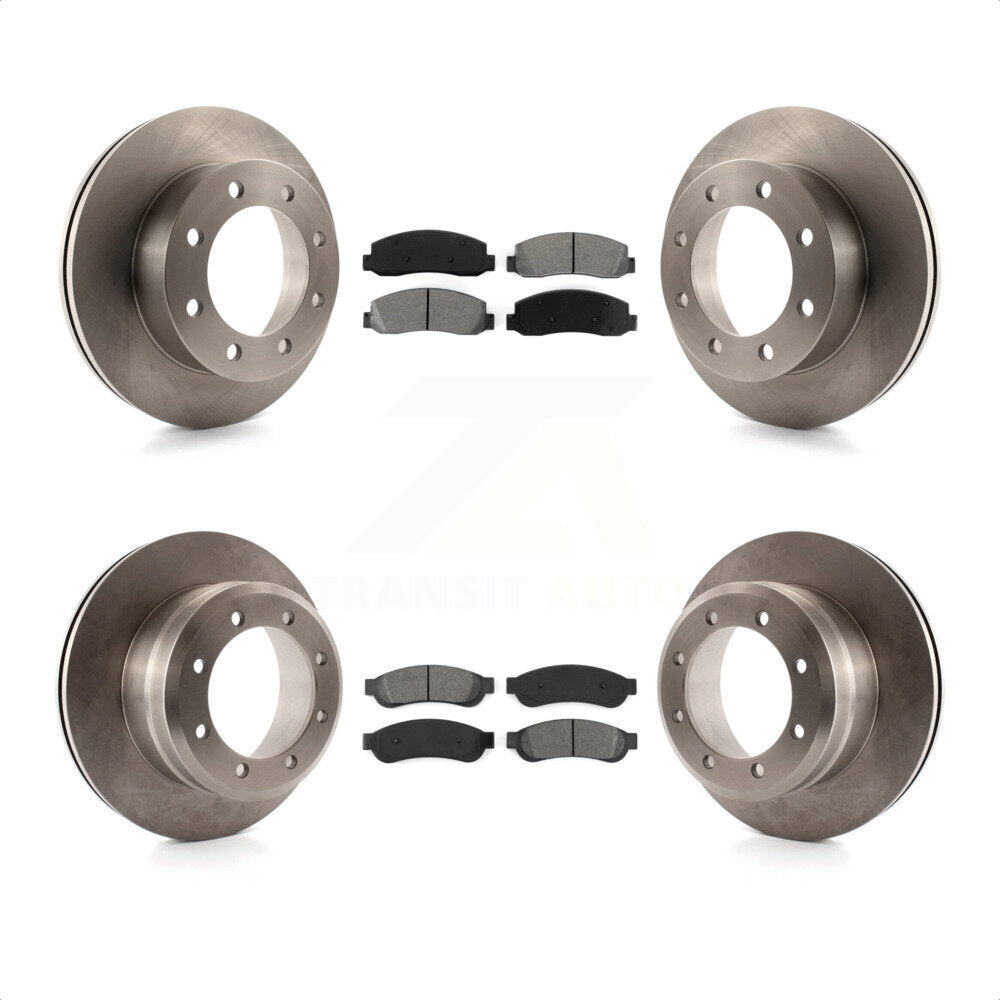 Front Rear Disc Brake Rotors And Semi-Metallic Pads Kit For Ford F-350 Super Duty F-450 K8S-100908 by Transit Auto