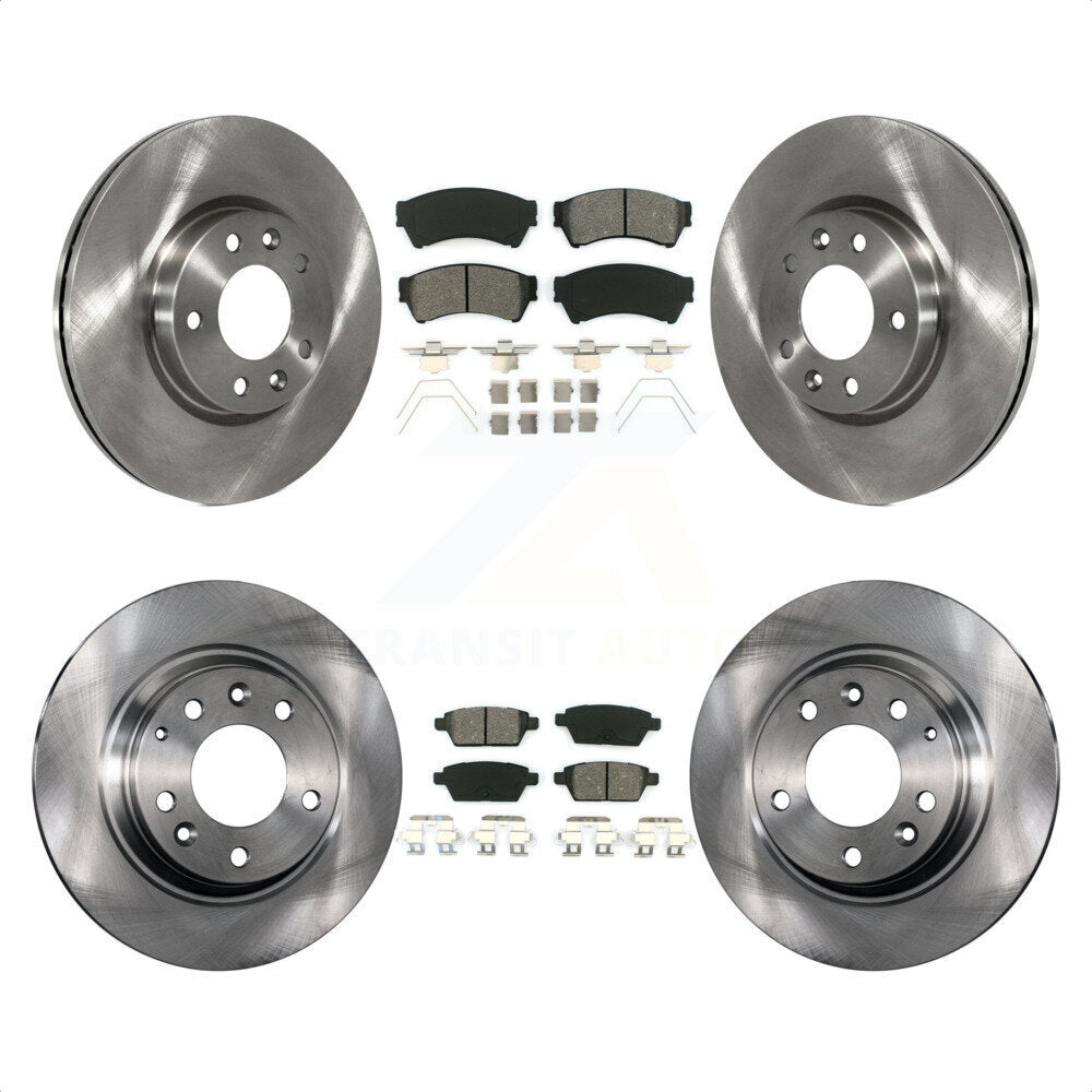 Front Rear Disc Brake Rotors And Semi-Metallic Pads Kit For Ford Fusion Mazda 6 Lincoln MKZ Mercury Milan Zephyr K8S-100912 by Transit Auto