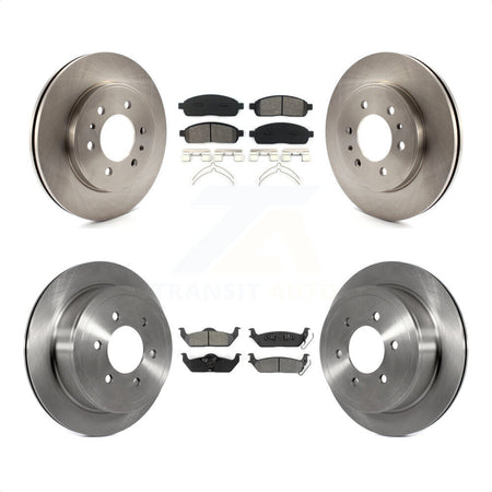 Front Rear Disc Brake Rotors And Semi-Metallic Pads Kit For 2009 Ford F-150 With 6 Lug Wheels K8S-100926 by Transit Auto