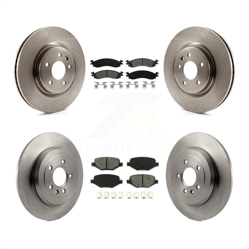 Front Rear Disc Brake Rotors And Semi-Metallic Pads Kit For 2010-2012 Ford Taurus SHO K8S-100927 by Transit Auto