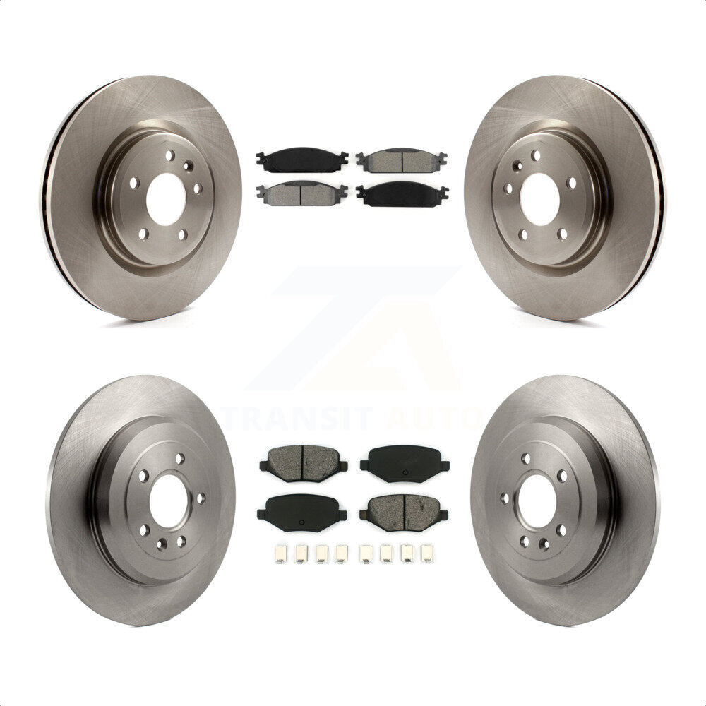 Front Rear Disc Brake Rotors And Semi-Metallic Pads Kit For 2009-2010 Lincoln MKS K8S-100928 by Transit Auto