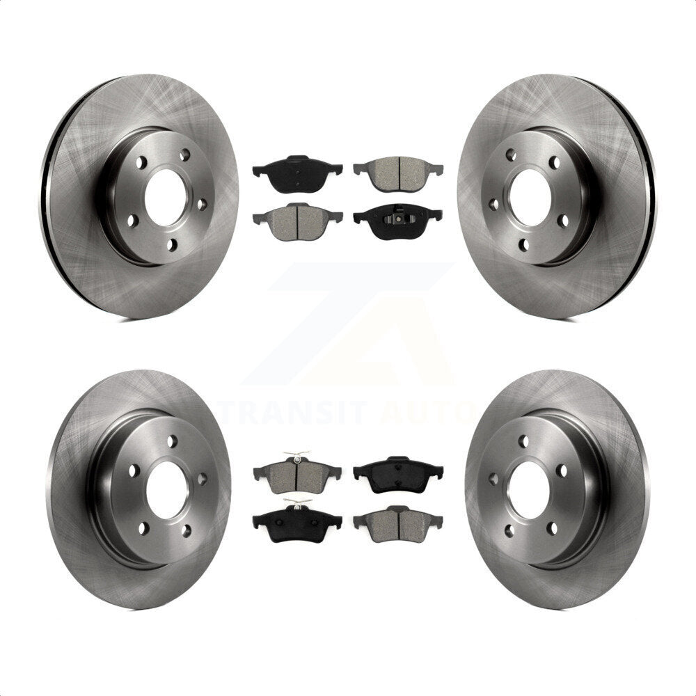 Front Rear Disc Brake Rotors And Semi-Metallic Pads Kit For Ford Focus K8S-100935 by Transit Auto