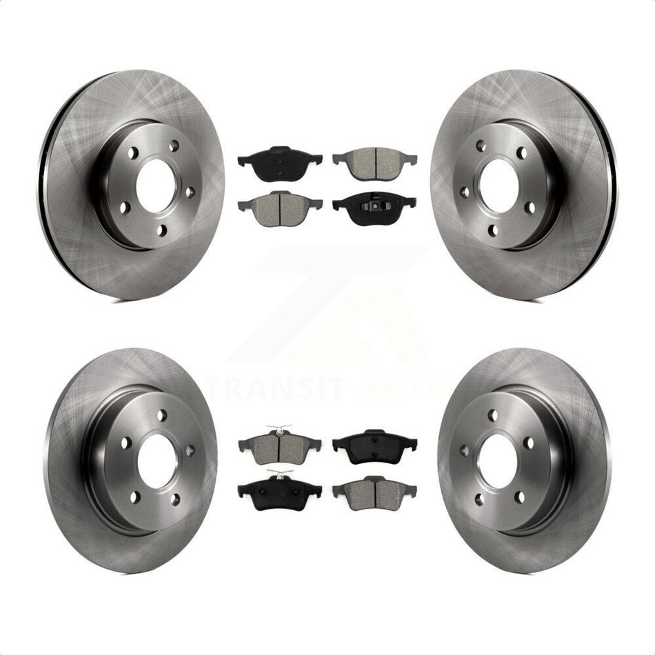 Front Rear Disc Brake Rotors And Semi-Metallic Pads Kit For Ford Focus K8S-100935 by Transit Auto