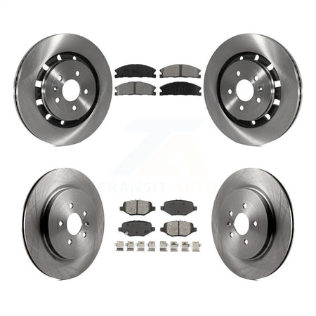 Front Rear Disc Brake Rotors And Semi-Metallic Pads Kit For Ford Explorer Taurus Flex Police Interceptor Sedan Lincoln MKS Special Service K8S-100939 by Transit Auto