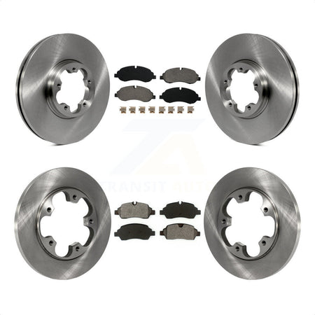 Front Rear Disc Brake Rotors And Semi-Metallic Pads Kit For 2015-2019 Ford Transit-250 Transit-350 Transit-150 With 5 Lug Wheels Without 4600 Lb Axle K8S-100945 by Transit Auto