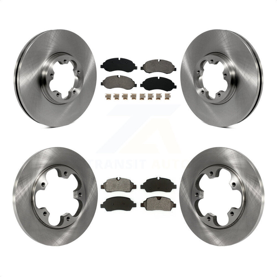 Front Rear Disc Brake Rotors And Semi-Metallic Pads Kit For 2015-2019 Ford Transit-250 Transit-350 Transit-150 With 5 Lug Wheels Without 4600 Lb Axle K8S-100945 by Transit Auto