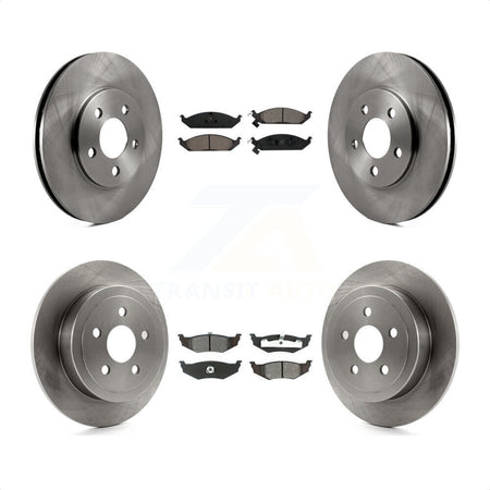 Front Rear Disc Brake Rotors And Semi-Metallic Pads Kit For Chrysler Sebring Dodge Stratus Cirrus Plymouth Breeze K8S-100955 by Transit Auto