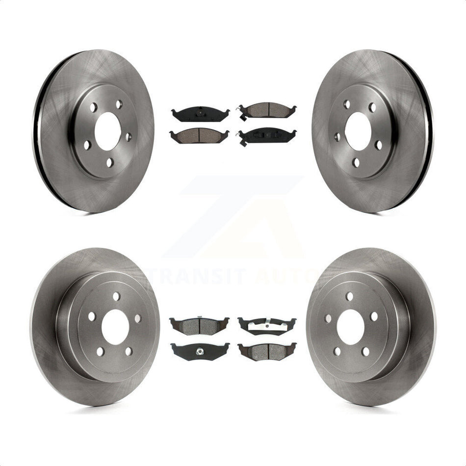 Front Rear Disc Brake Rotors And Semi-Metallic Pads Kit For Chrysler Sebring Dodge Stratus Cirrus Plymouth Breeze K8S-100955 by Transit Auto