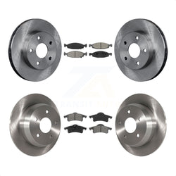 Front Rear Disc Brake Rotors And Semi-Metallic Pads Kit For 1999-2002 Jeep Grand Cherokee With Teves & ATE Caliper K8S-100959