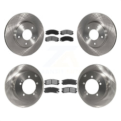 Front Rear Disc Brake Rotors And Semi-Metallic Pads Kit For 2000 Mitsubishi Eclipse 3.0L K8S-100963