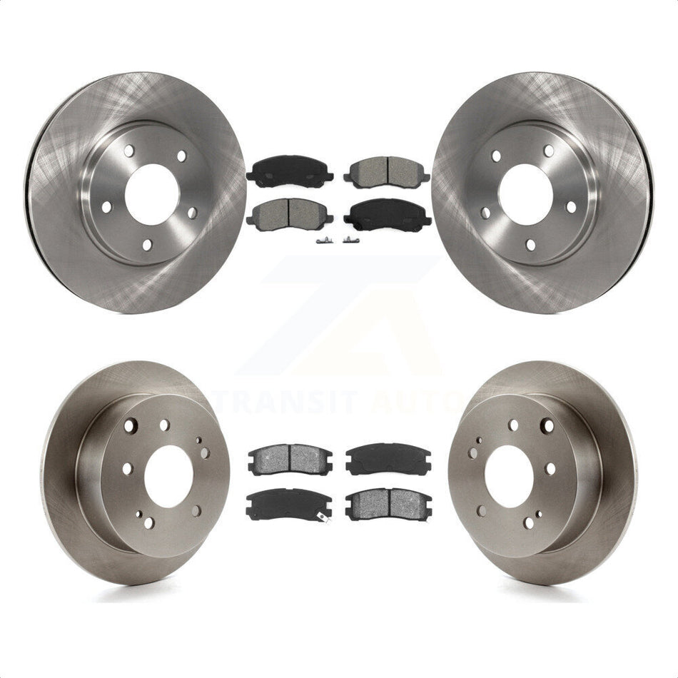 Front Rear Disc Brake Rotors And Semi-Metallic Pads Kit For 2004-2006 Mitsubishi Galant 2.4L K8S-100966 by Transit Auto