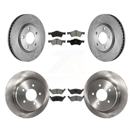 Front Rear Disc Brake Rotors And Semi-Metallic Pads Kit For Dodge Grand Caravan Chrysler Town & Country Voyager K8S-100974 by Transit Auto