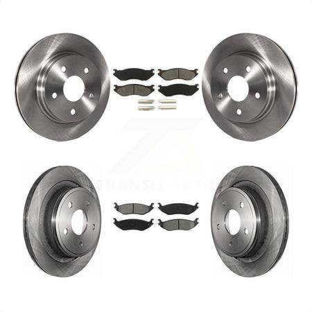 Front Rear Disc Brake Rotors And Semi-Metallic Pads Kit For Dodge Ram 1500 K8S-100976 by Transit Auto