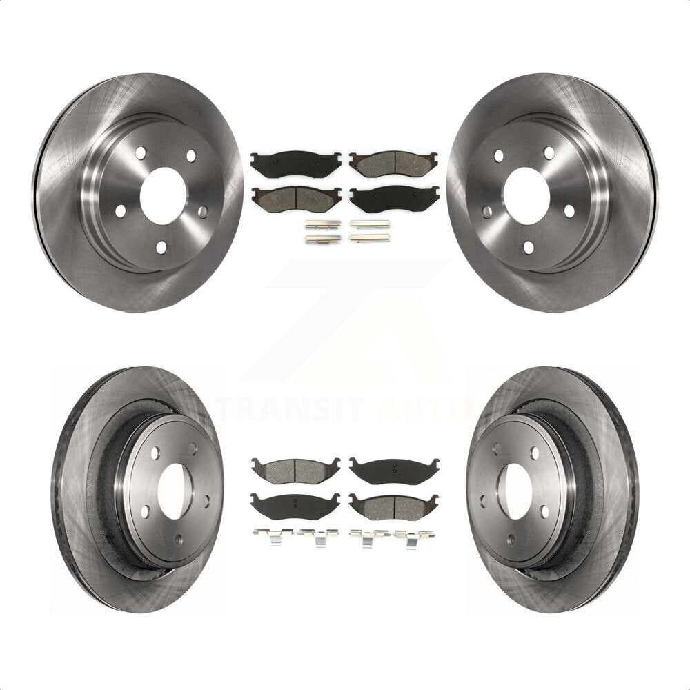 Front Rear Disc Brake Rotors And Semi-Metallic Pads Kit For Dodge Durango Ram 1500 K8S-100977 by Transit Auto