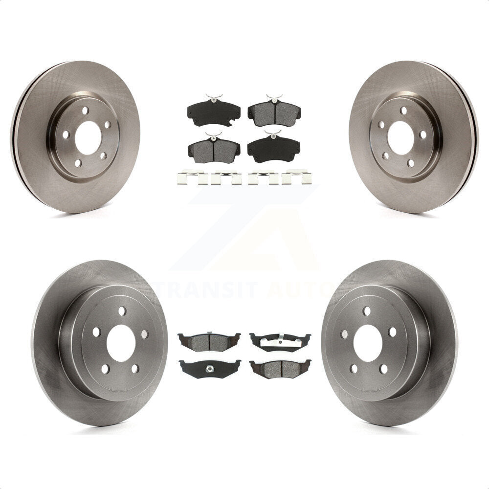 Front Rear Disc Brake Rotors And Semi-Metallic Pads Kit For 2008-2009 Chrysler PT Cruiser Turbocharged K8S-100979 by Transit Auto