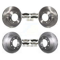 Front Rear Disc Brake Rotors And Semi-Metallic Pads Kit For Dodge Ram 2500 1500 3500 K8S-100982
