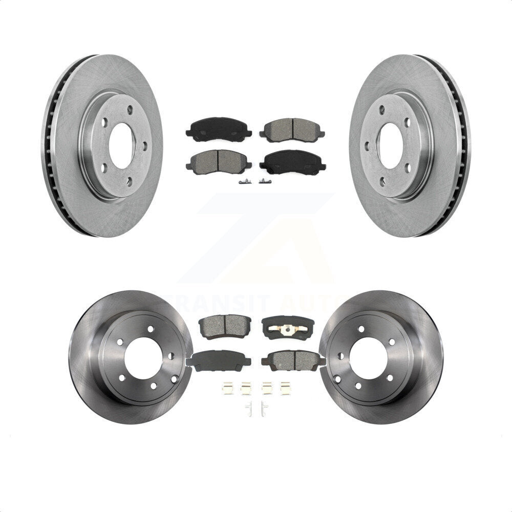 Front Rear Disc Brake Rotors And Semi-Metallic Pads Kit For Mitsubishi Lancer K8S-100994 by Transit Auto