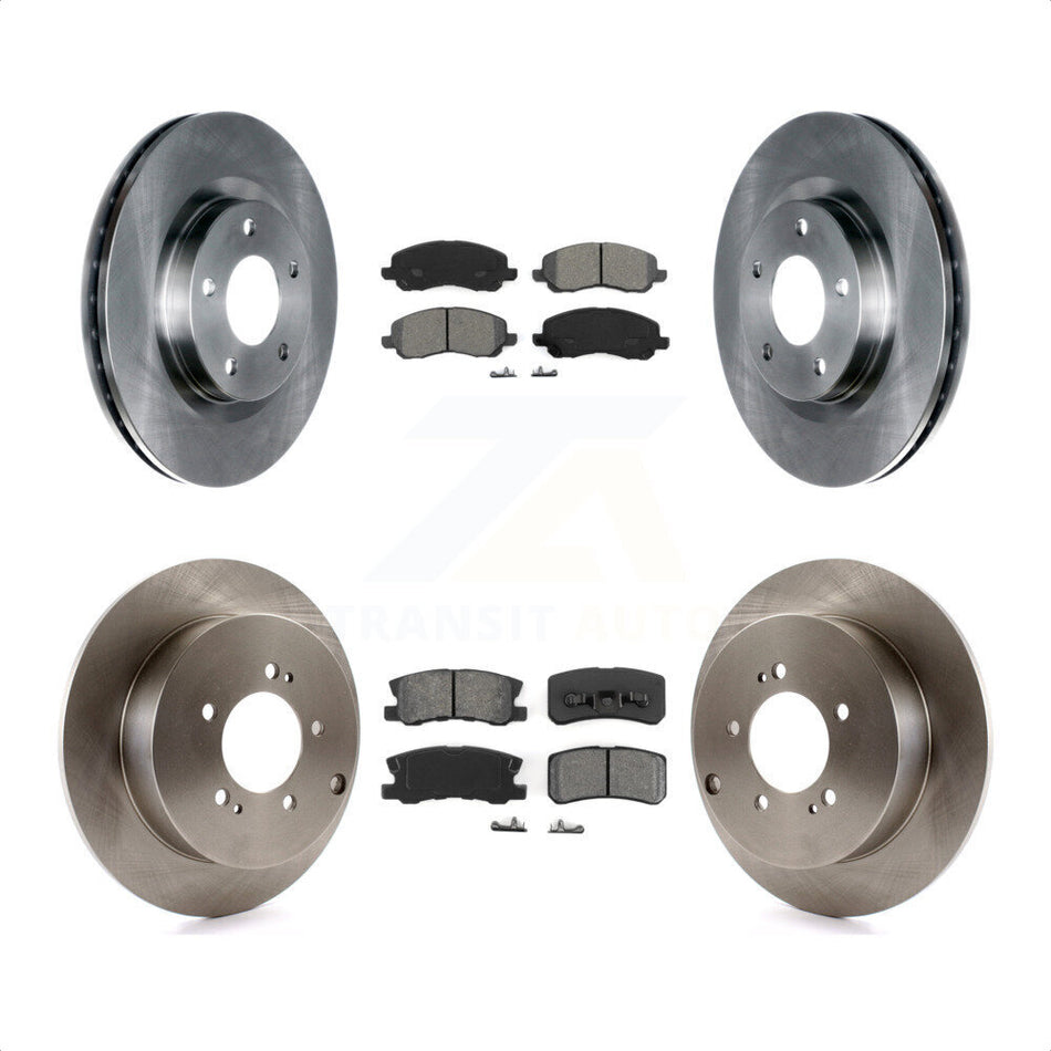 Front Rear Disc Brake Rotors And Semi-Metallic Pads Kit For Mitsubishi Outlander K8S-100999 by Transit Auto