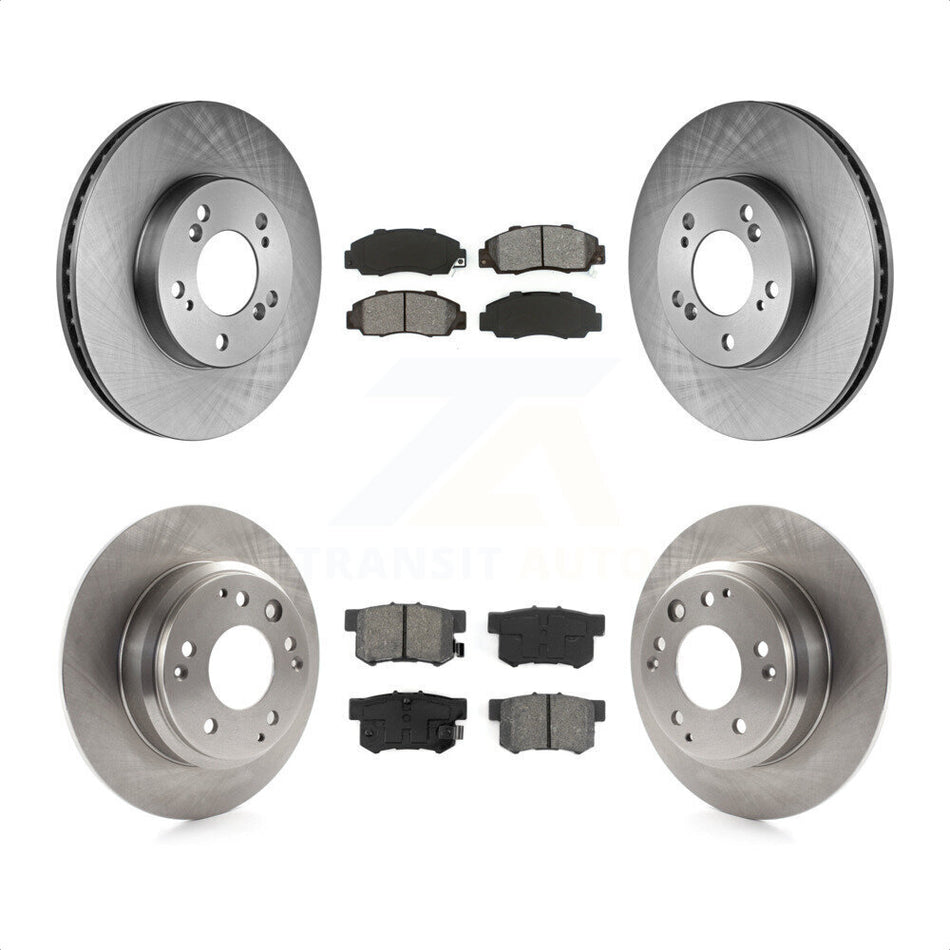 Front Rear Disc Brake Rotors And Semi-Metallic Pads Kit For Acura Honda Odyssey Legend RL Isuzu Oasis K8S-101015 by Transit Auto