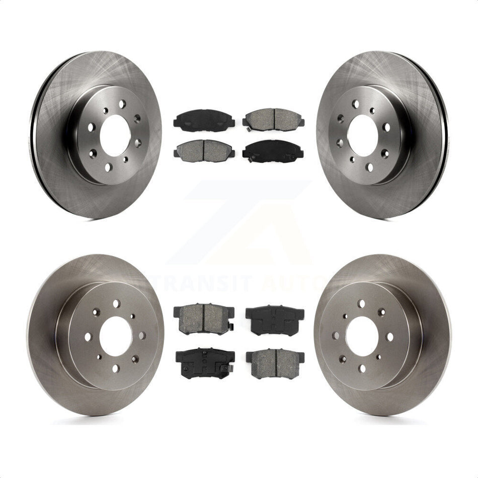 Front Rear Disc Brake Rotors And Semi-Metallic Pads Kit For Honda Civic Acura EL K8S-101027 by Transit Auto