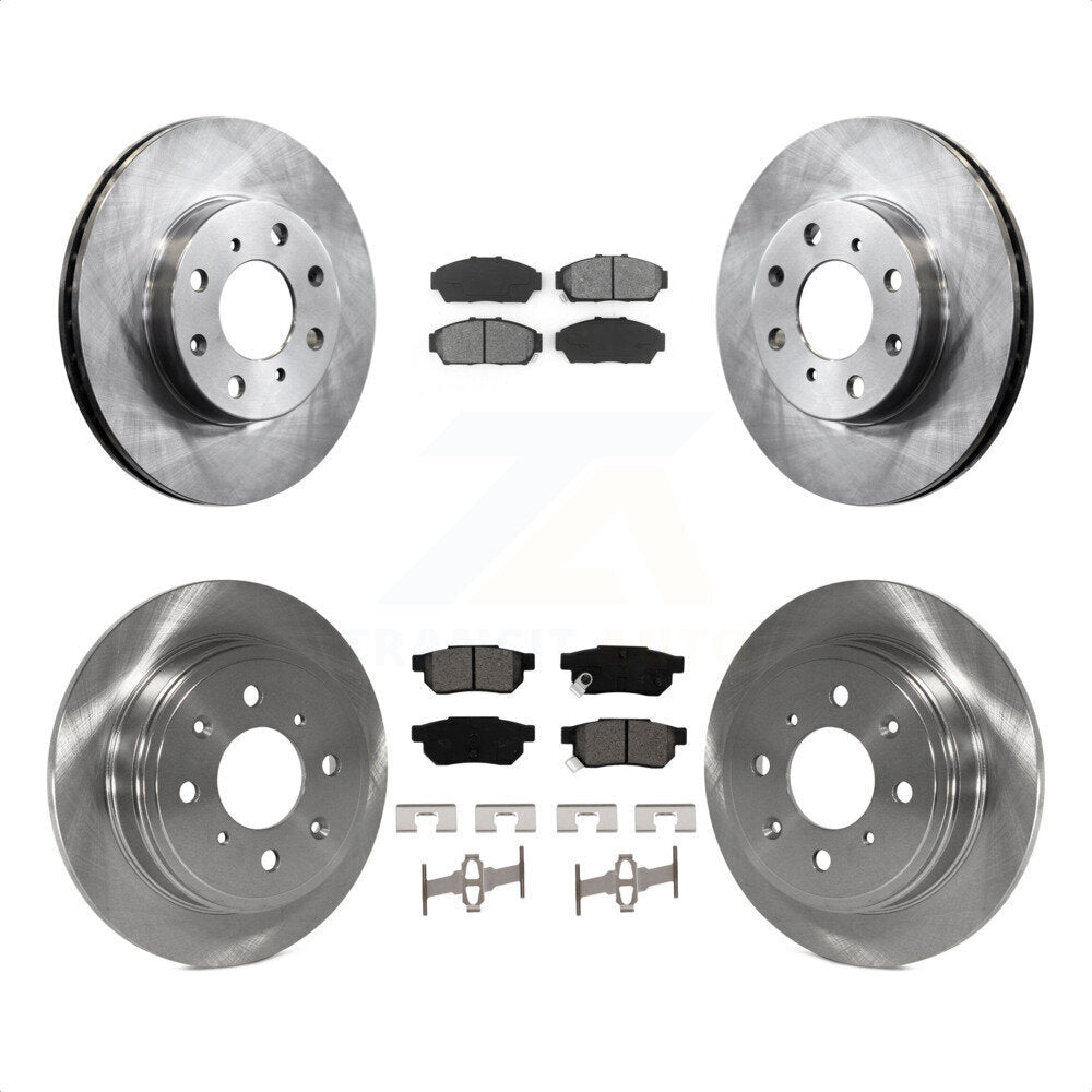 Front Rear Disc Brake Rotors And Semi-Metallic Pads Kit For 1994-1995 Honda Civic EX with Sedan Non-ABS K8S-101033 by Transit Auto