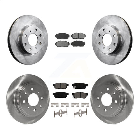 Front Rear Disc Brake Rotors And Semi-Metallic Pads Kit For 1994-1995 Honda Civic EX with Sedan Non-ABS K8S-101033 by Transit Auto