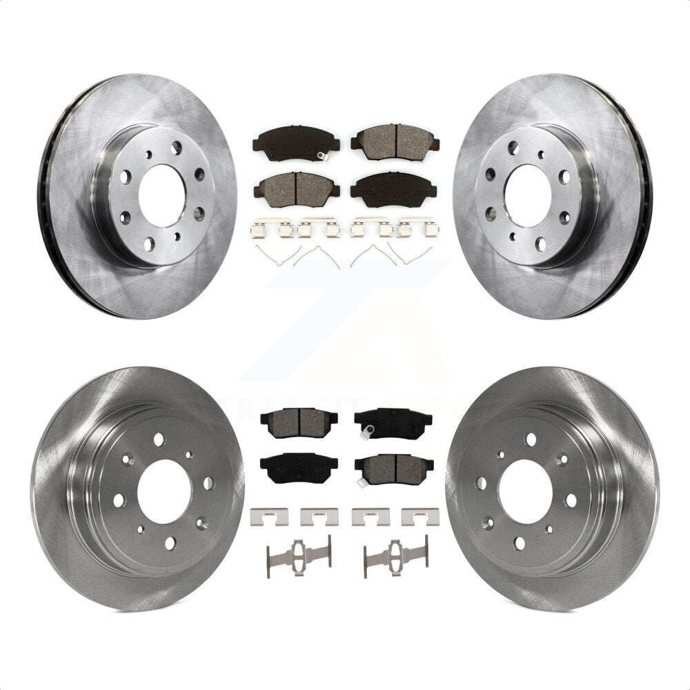 Front Rear Disc Brake Rotors And Semi-Metallic Pads Kit For Honda Civic K8S-101034 by Transit Auto