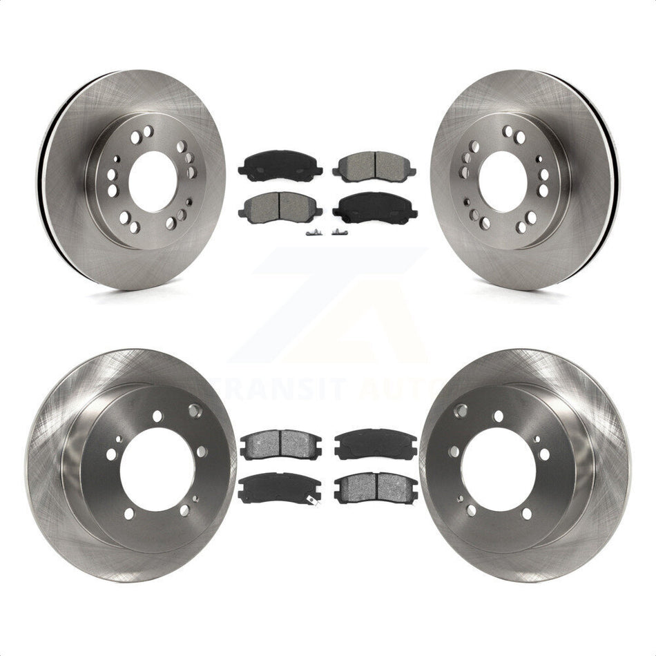 Front Rear Disc Brake Rotors And Semi-Metallic Pads Kit For 2001 Mitsubishi Eclipse 2.4L From 06 01 K8S-101037 by Transit Auto