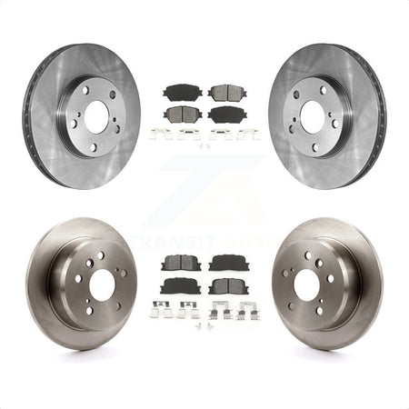 Front Rear Disc Brake Rotors And Semi-Metallic Pads Kit For 2005-2006 Toyota Camry Base LE Vehicles Manufactured In Japan K8S-101047 by Transit Auto