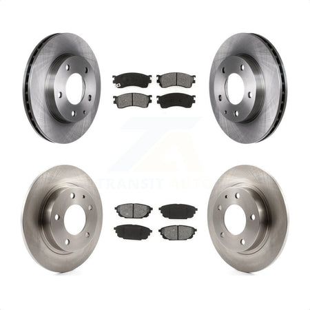 Front Rear Disc Brake Rotors And Semi-Metallic Pads Kit For Mazda Protege Protege5 K8S-101053 by Transit Auto