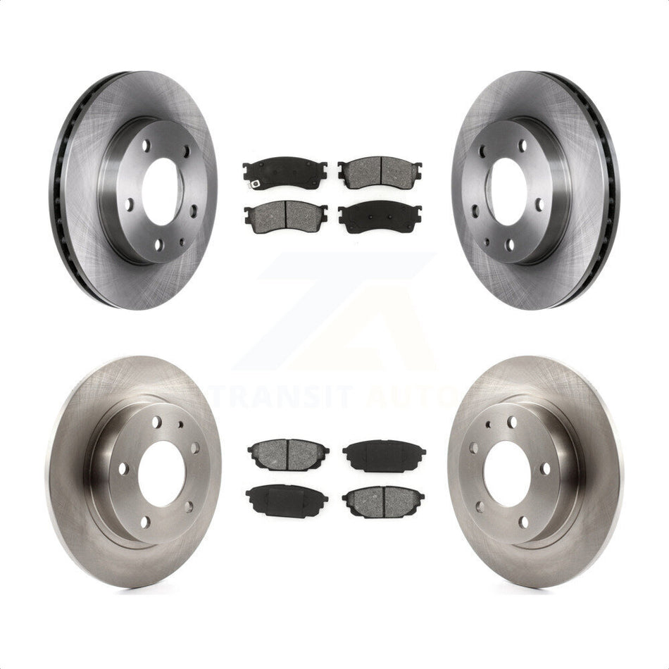 Front Rear Disc Brake Rotors And Semi-Metallic Pads Kit For Mazda Protege Protege5 K8S-101053 by Transit Auto