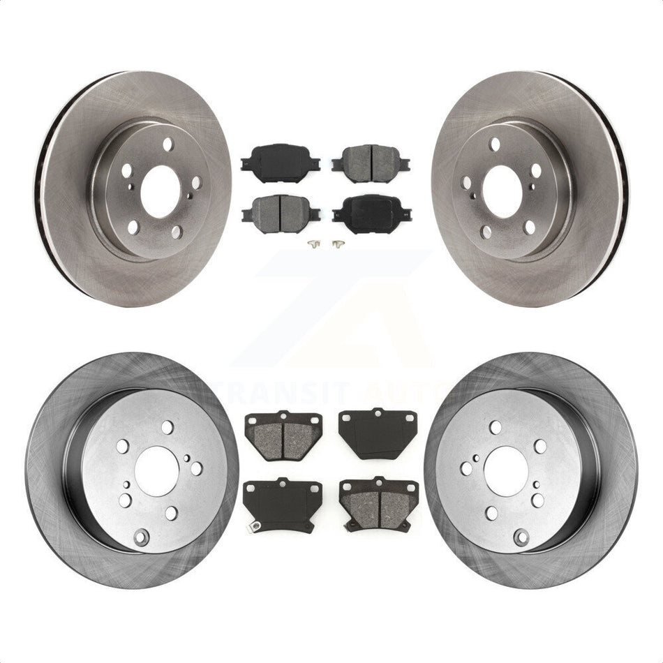 Front Rear Disc Brake Rotors And Semi-Metallic Pads Kit For 2001 Toyota Celica GT K8S-101068 by Transit Auto