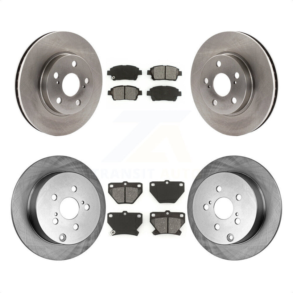 Front Rear Disc Brake Rotors And Semi-Metallic Pads Kit For 2000 Toyota Celica GT K8S-101069 by Transit Auto