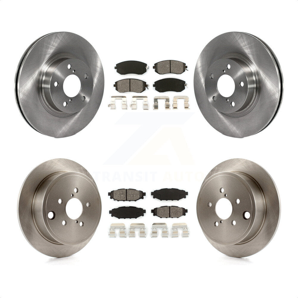 Front Rear Disc Brake Rotors And Semi-Metallic Pads Kit For 2011 Subaru Impreza Outback Sport 2.5i Premium K8S-101071 by Transit Auto