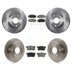 Front Rear Disc Brake Rotors And Semi-Metallic Pads Kit For 2003-2007 Honda Accord 2.4L Excluding Vehicles Built Canadian Market K8S-101088