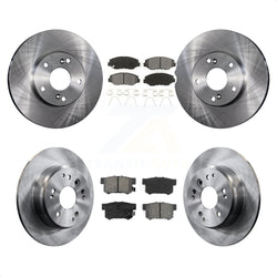 Front Rear Disc Brake Rotors And Semi-Metallic Pads Kit For 2003-2011 Honda Element K8S-101089