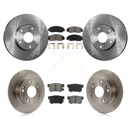 Front Rear Disc Brake Rotors And Semi-Metallic Pads Kit For Honda Accord K8S-101093 by Transit Auto