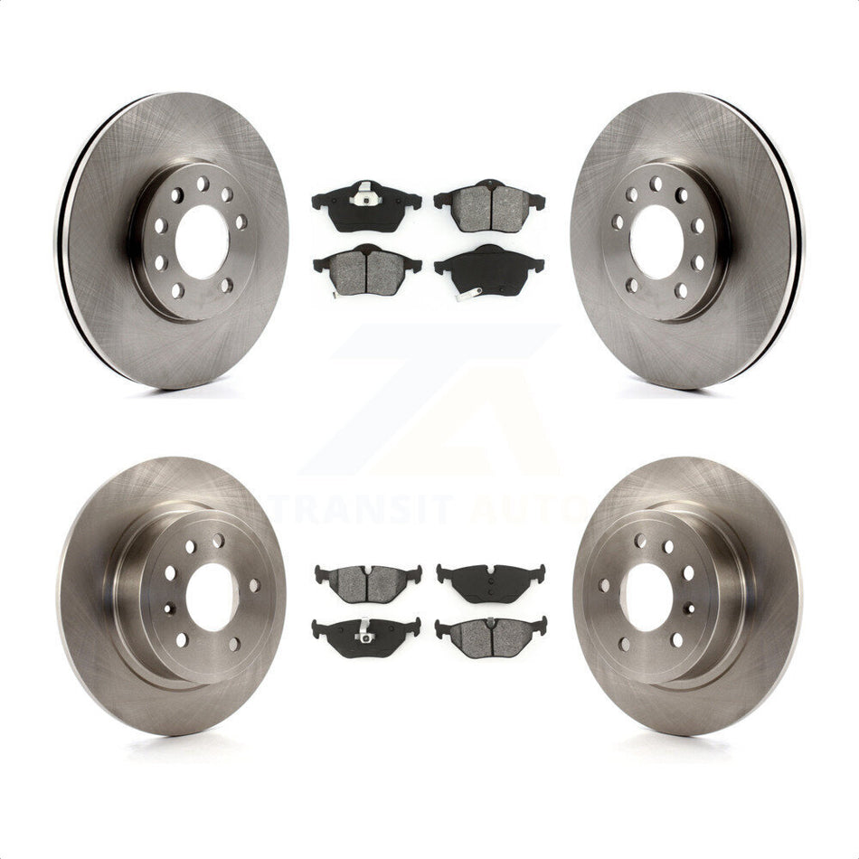 Front Rear Disc Brake Rotors And Semi-Metallic Pads Kit For Saab 9-5 K8S-101096 by Transit Auto