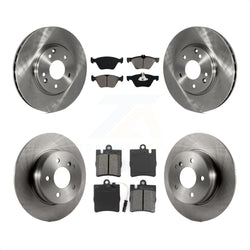 Front Rear Disc Brake Rotors And Semi-Metallic Pads Kit For Mercedes-Benz E320 CLK320 E430 CLK430 K8S-101097