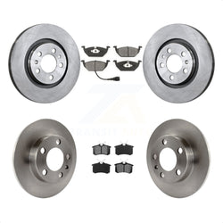 Front Rear Disc Brake Rotors And Semi-Metallic Pads Kit For Volkswagen Beetle Jetta Golf City K8S-101101