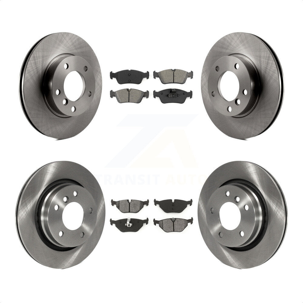 Front Rear Disc Brake Rotors And Semi-Metallic Pads Kit For 1998-1998 BMW 328i 328is With 294mm Diameter Rotor K8S-101107 by Transit Auto