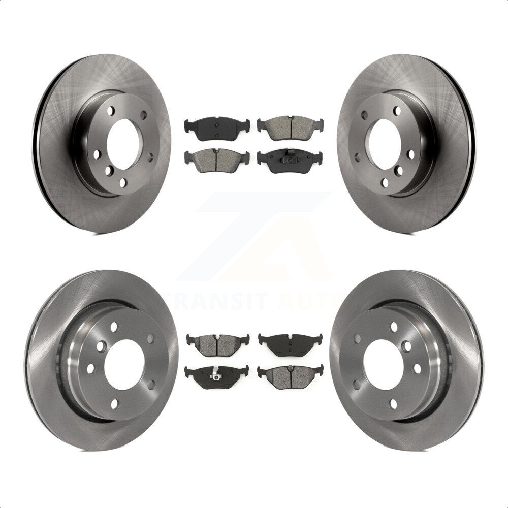 Front Rear Disc Brake Rotors And Semi-Metallic Pads Kit For BMW 323i 323Ci 328i K8S-101108 by Transit Auto