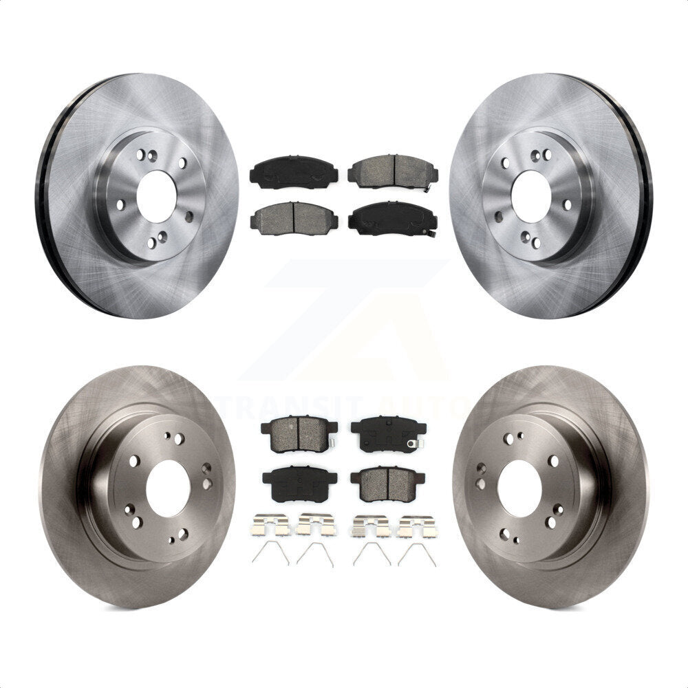 Front Rear Disc Brake Rotors And Semi-Metallic Pads Kit For Honda Accord Acura TSX K8S-101115 by Transit Auto