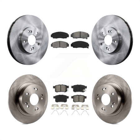 Front Rear Disc Brake Rotors And Semi-Metallic Pads Kit For Honda Accord Acura TSX K8S-101115 by Transit Auto