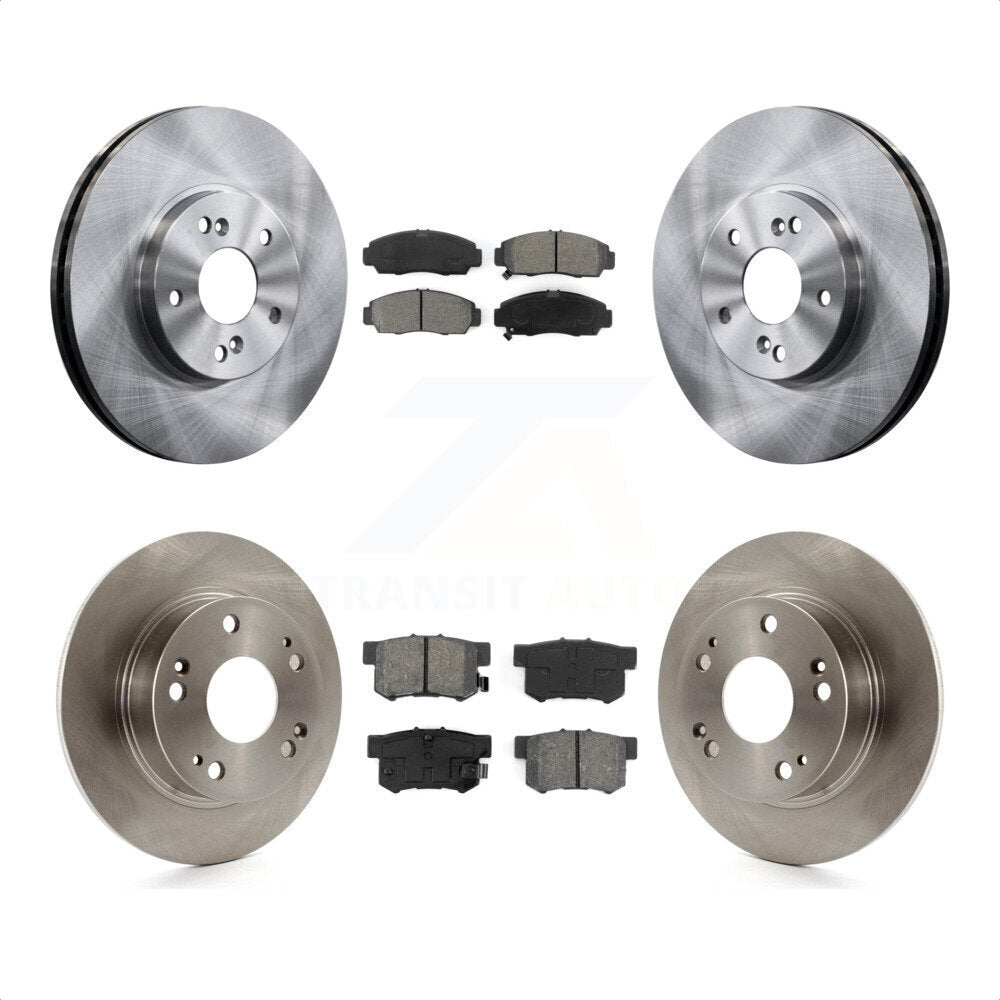 Front Rear Disc Brake Rotors And Semi-Metallic Pads Kit For Honda Accord Acura TSX K8S-101117 by Transit Auto